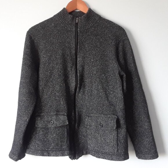 Michael Kors Wool & Cotton Zip Sweater - Picture 2 of 10